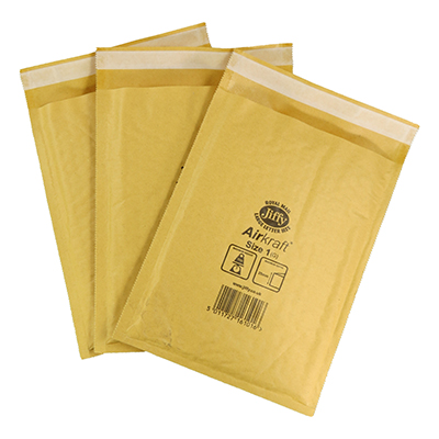 50 x Jiffy Airkraft Size 1 Bubble Envelopes Bags 170x245mm (JL1)